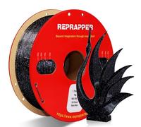 RepRapper PLA Filament, Glitter Black 3D Printer Filament, Shiny Galaxy 1KG PLA1.75mm (2.2lbs), Sparkle Laser Series 3D Printing Filament for 3D Printer, Galaxy Black