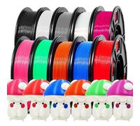 RepRapper Rapid PLA Plus (PL Filament Bundle 1.75 mm, Dimensional Accuracy +/- 0.02 mm, 10 Rolls of 0.25kg, (Black+White+Grey+Blue+Red+Green+Purple+Pink+Orange+Transparent)