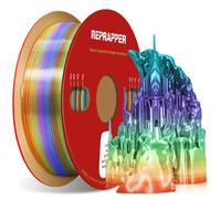 RepRapper Yellow Rainbow PLA Filament, Shiny Multicolor Silk PLA 1.75 mm Filament (+-0.03 mm), Sparkle Fast Change Multi-color1 kg 3D Printer Filament for 3D Printer