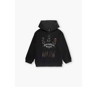 Represent Boys Vintage Black Kids Thoroughbred Graphic-print Cotton-jersey Hoody 4-5 Years