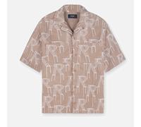REPRESENT Logo-Embroidered Cotton-Poplin Overshirt - S