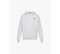 Represent Mens Ash Grey Black Owners' Club Graphic-print Relaxed-fit Cotton-jersey Hoody Xs
