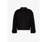 Represent Mens Black Horizons Collared Cotton Twill Jacket Xl