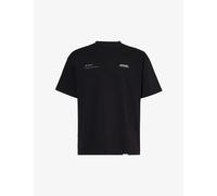 Represent Mens Black Patron of the Club Brand-print Cotton-jersey T-shirt M