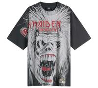 Represent Men's Iron Maiden British Metal T-Shirt Stained Black