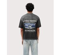 Represent Mens Oversized Fit Nothing Faster T-Shirt - Colour: 04 Stained Black - Size: Small Small