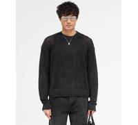 Represent Mens Oversized Fit Open Gauge Knit Jumper - Colour: 01 Jet Black - Size: Medium