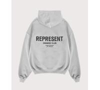 Represent Mens Oversized Fit Represent Owners Club Hoodie - Colour: 158 Ash Grey/Black - Size: Small