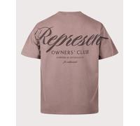Represent Mens Oversized Fit Represent Owners Club Script T-Shirt - Colour: 17 Truffle - Size: XL
