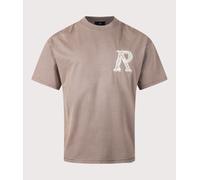 Represent Mens Oversized Fit Western Initial T-Shirt - Colour: 16 Dusty Brown - Size: Medium