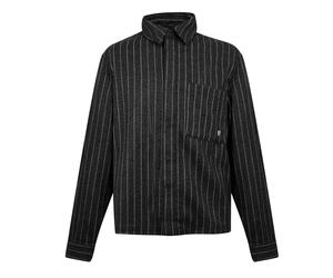 Represent Mens Pinstripe Relaxed Fit OvershirtS Black Stripe GT16357