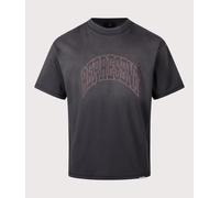 Represent Mens Relaxed Fit Embellished Represent T-Shirt - Colour: 04 Stained Black - Size: Large