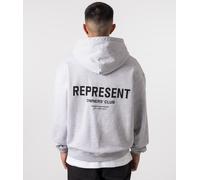 Represent Mens Represent Owners Club Zip Through Hoodie - Colour: 158 Ash Grey/Black - Size: Large Large
