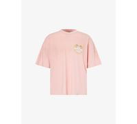 Represent Mens Represent Angel Border Crewneck Cotton-Blend T-Shirt Quartz L