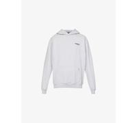 Represent Mens Represent Owners' Club Graphic-Print Relaxed Cotton-Jersey Hoody Ash Grey Black S