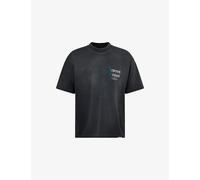 Represent Mens Represent Private Members Logo Cotton-Blend T-Shirt Stained Black XS