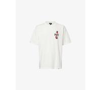 Represent Mens Represent The Viper Dice Graphic-Print Cotton T-Shirt Flat White XL