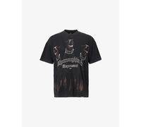 Represent Mens Represent Thoroughbred Graphic-Print Cotton T-Shirt Vintage Black L