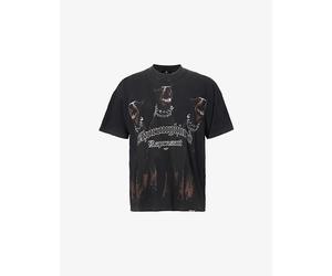 Represent Mens Represent Thoroughbred Graphic-Print Cotton T-Shirt Vintage Black L