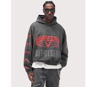 Represent Mens Reversible Living Legacy Tour Hoodie - Colour: 46 Sun Fade Grey - Size: Large