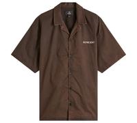 Represent Men's Script Camp Collar Shirt Burnt Black