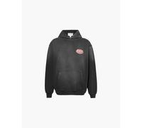 Represent Mens Stained Black X Duke + Dexter Brand-print Faded Wash Cotton-jersey Hoody S