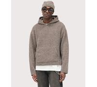 Represent Mens Textured Borg Hoodie - Colour: 17 Nero - Size: Small