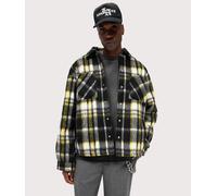 Represent Mens Textured Flannel Overshirt - Colour: 01 Jet Black - Size: Small