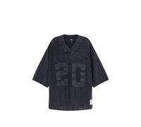 Represent ribbed V-neck oversized T-shirt - Grey XS-S-M-L-XL-XXL