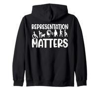 Representation Matters Support Disability Awareness Month Zip Hoodie