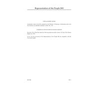 Representation of the People Bill (House of Commons) HCB 384