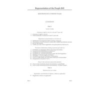 Representation of the People Bill [Reintroduced at Report Stage] (House of Commons) HCB 4