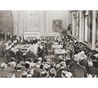 Representatives from Germany Belgium France Great Britain and Italy signing the Locarno Pact of 1925 by which the peace of Western Europe was guaranteed. From The Wonderland of Knowledge published c