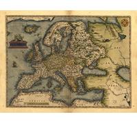 Reproduction Antique Map of Europa, Europe, by Abraham Ortelius A1 Size 78 x 57 cm