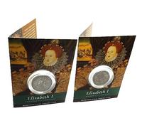 Reproduction Elizabeth I Tudor Testern and Sixpence Coin Pack (2 Coins)