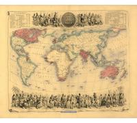 Reproduction Map of British Empire Throughout the World by Bartholomew 15.75 X 13" "