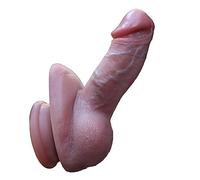 Reproduction Real Handmade Dildo, 12.5cm Realistic Dildo,Anal Dildo with Suction Cup, Lifelike Liquid Silicone Adult Sex Toys for G-Spot Stimulator and Anal Play(Other Man)