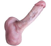 Reproduction Real Handmade Dildo, 8.26'' Realistic Dildo with Suction Cup, Lifelike Penis. Flexible Adult Sex Toy, Stimulation G-spot and Anal Play for Men and Couples(Farm Worker)