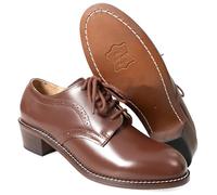 Reproduction US Military Womens Brown Leather Low Service Shoes (Brown, UK Footwear Size System, Adult, Women, Numeric, Medium, 8)