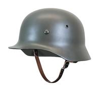 Reproduction WW2 German Army M35 STEEL HELMET with Leather Liner (XL (60/61 cm))
