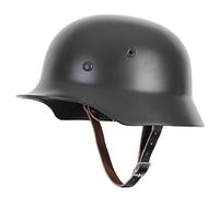 Reproduction WW2 German Army M40 STEEL HELMET with Leather Liner & Chin Strap (Medium (56/57cm))