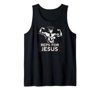 Reps For Jesus - Funny Workout Bodybuilder Tank Top