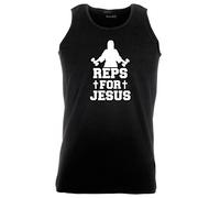 Reps for Jesus, Unisex Athletic Vest - Black/White XL (44-46")