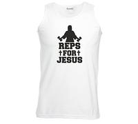 Reps for Jesus, Unisex Athletic Vest - White/Black L (41-43")