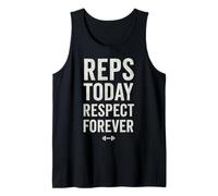 Reps Today Respect Forever Gym Workout Motivation Tank Top