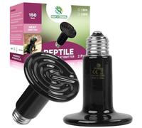 REPTI HOME Reptile Heat Lamp, Ceramic Heat Emitter E27 150W-2Pack, Ceramic Heat Bulb for Terrarium Light, Reptiles, Lizards, Tortoise, Snakes, Chicken