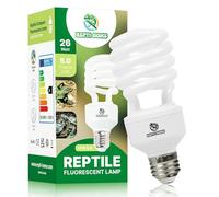 REPTI HOME Reptile UVB Light Bulb 26W, UVA UVB 5.0 Fluorescent Lamp Bulb, Vivarium UVB Light Reptile Kit for Tortoise,Lizard,Bearded Dragon