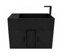 Repti-Life Tortoise Table with Cabinet (Black, 6ft)