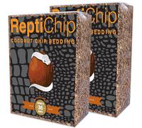 ReptiChip Reptile Bedding Loose Coconut Chip 36 Quart 2 Pack Coco Husk Substrate Mulch for Snake Habitat, Ball Python Terrarium, Turtle Tanks, Tortoise Enclosure