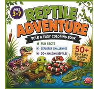 Reptile Adventure: Bold and Easy Coloring Book